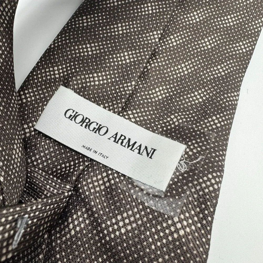Giorgio Armani Geometric Print Neck‎ Tie Italy Classy Boujee Silk FAIR